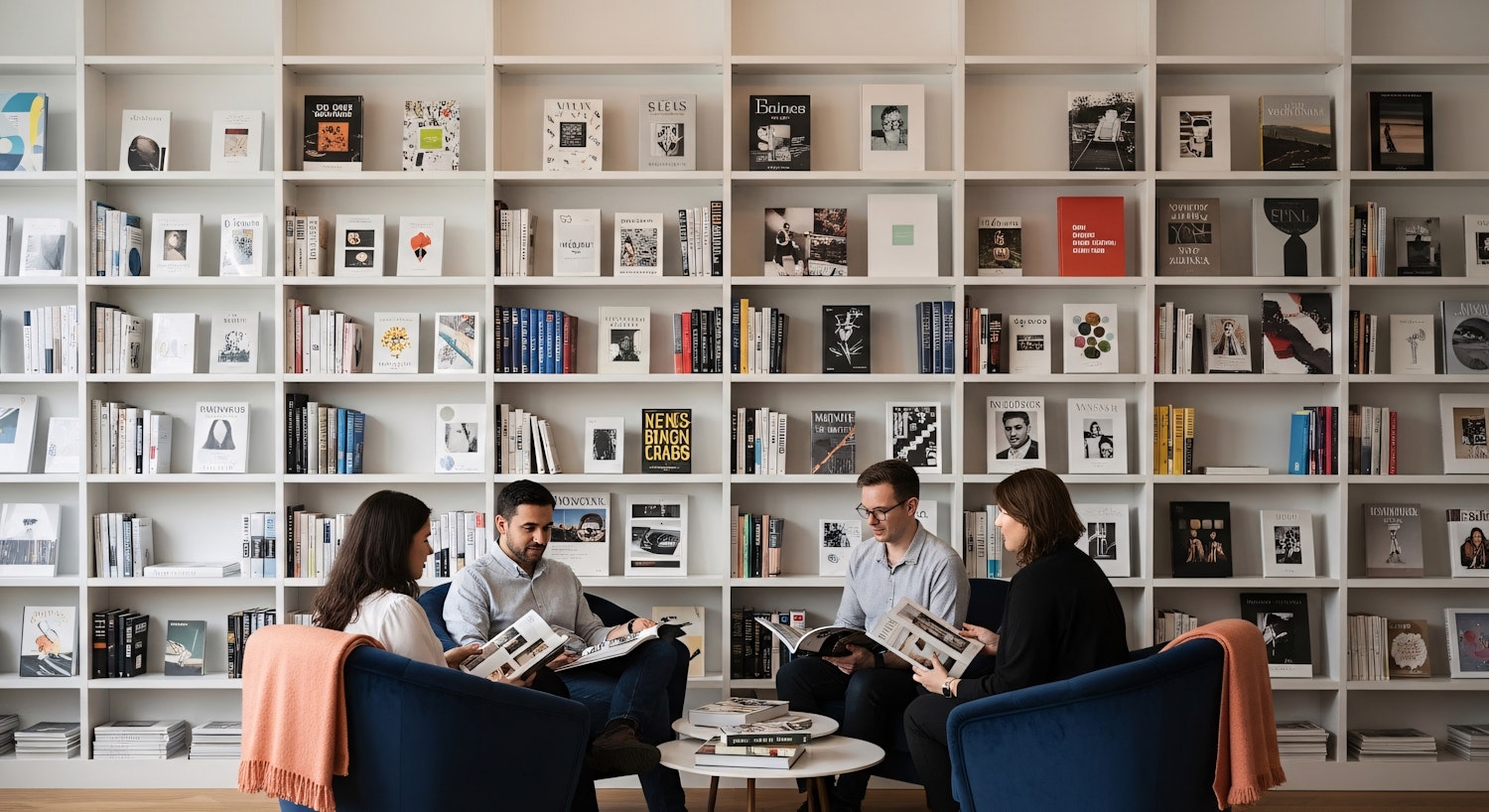 Readers engaging with humorous fiction, illustrating the joy and connection fostered by character-driven comedy.