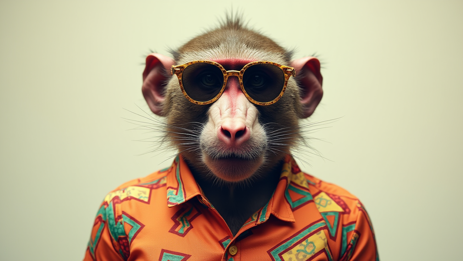 A trained monkey in a small suit performing on a vaudeville stage, reminiscent of early live animal comedy acts that entertained audiences.