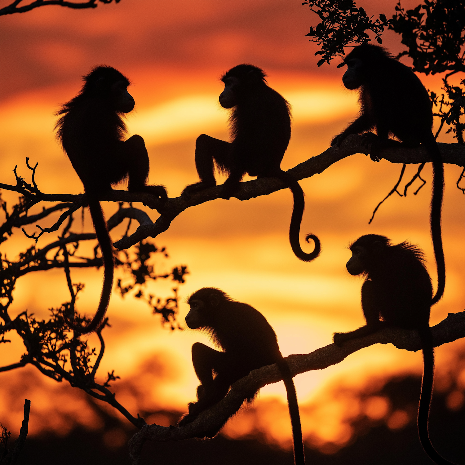 A monkey dressed in a suit looking out over a city, symbolizing the satirical use of monkey characters to mirror human society.