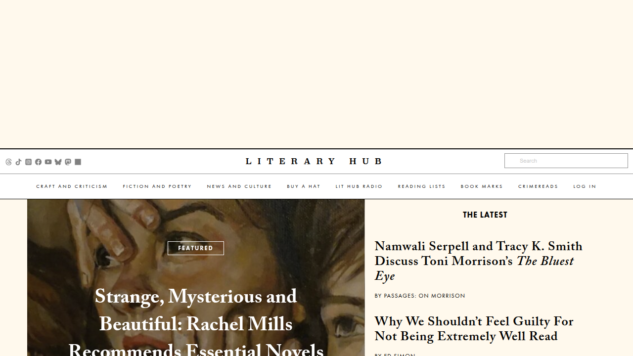 Explore literary news, essays, and recommendations on LitHub, a platform for diverse voices in the world of books and writing.