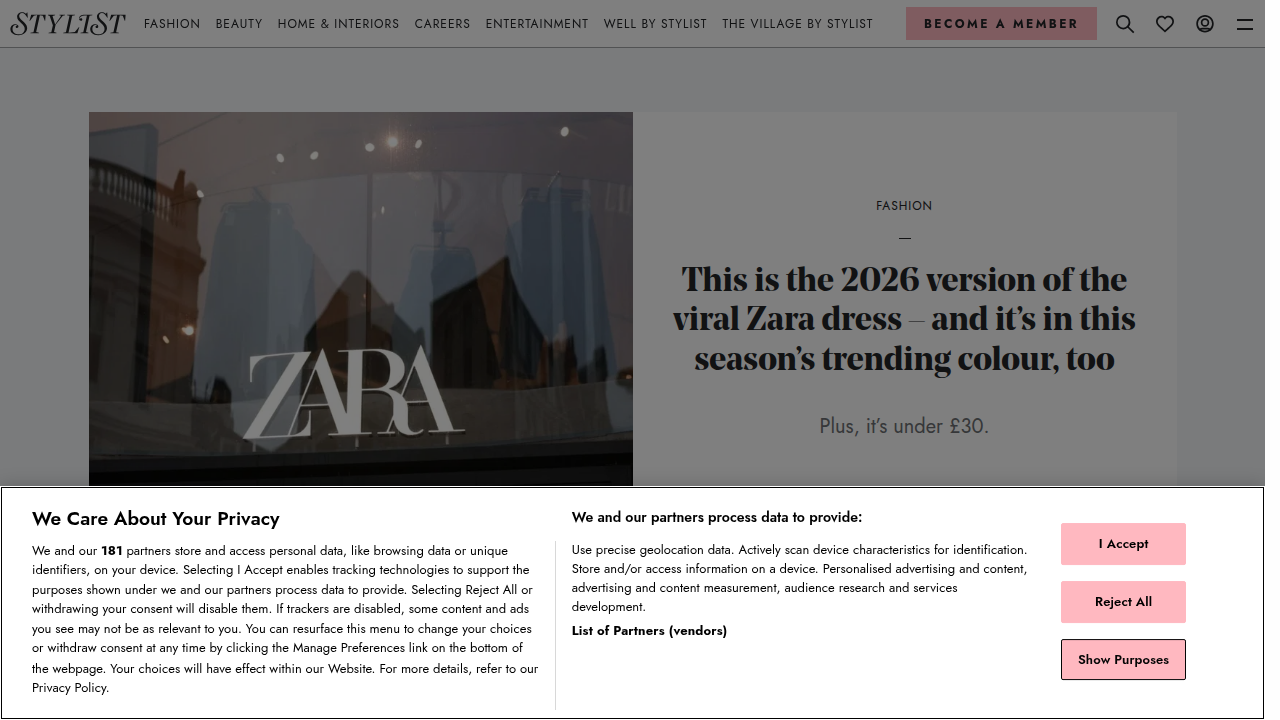 A glimpse at the Stylist website, known for curating lists of impactful literary put-downs from various authors.