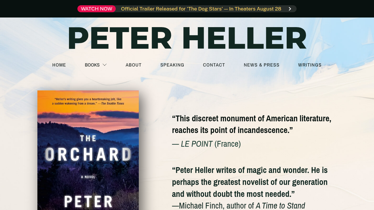 The official website of author Peter Heller, featuring details about The Dog Stars and his other works.