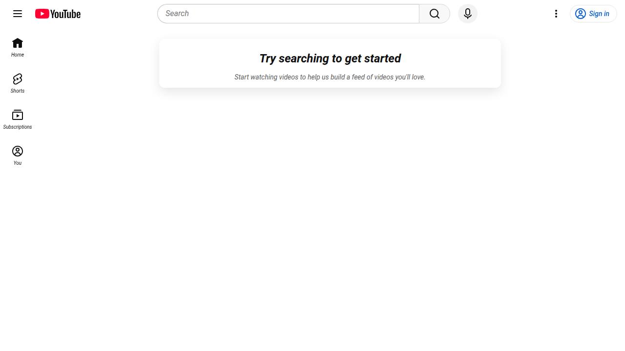 Access a wide variety of videos, including animal humor, on YouTube's homepage.