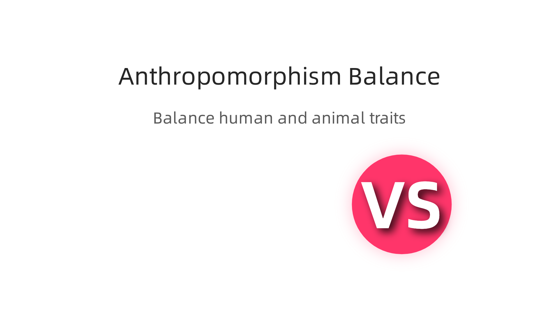 An infographic detailing the balance needed when applying human traits to animal characters.