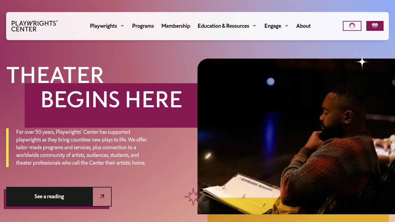 Screenshot of the Poets & Writers website, offering tips and resources for comedy writing.